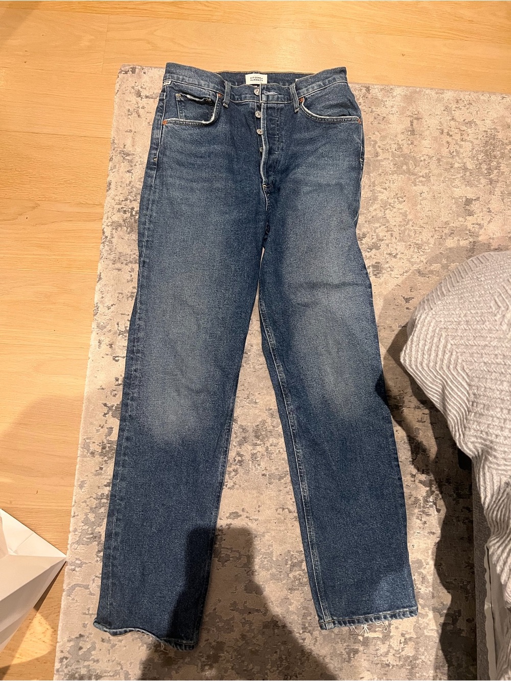 Citizens Of Humanity Mid Wash Straight Leg Jeans